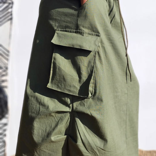 Cargo Skirt Olive - Linen