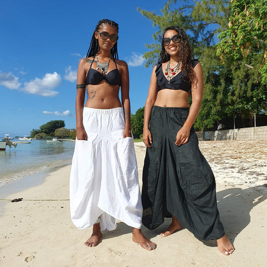 Lamu Skirt Black - Cotton/linen