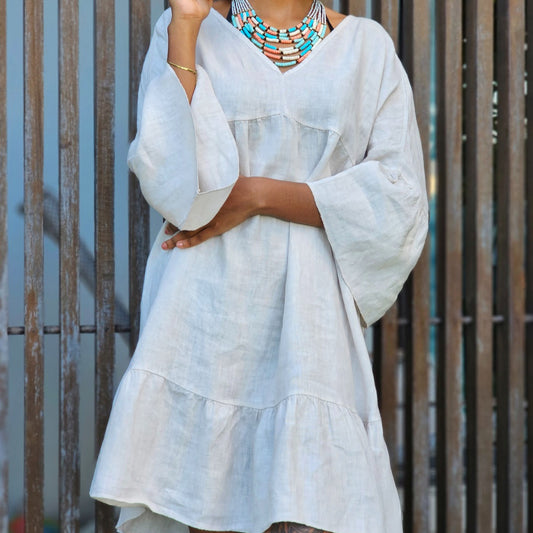 Malaika Dress Natural - Linen