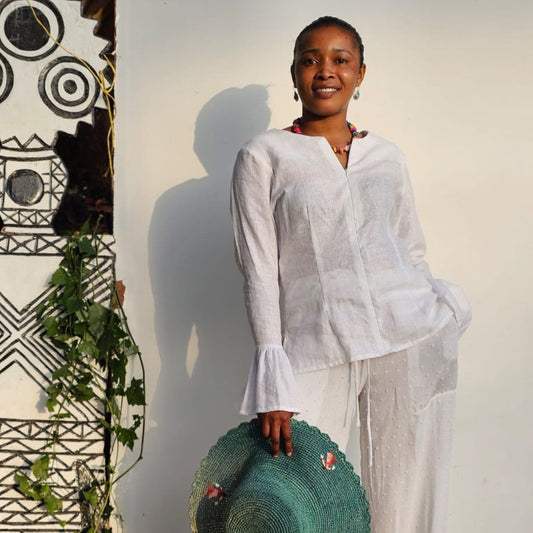 White Shirt Long Sleeve - Linen