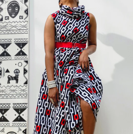 Chains Turtleneck dress - Cotton