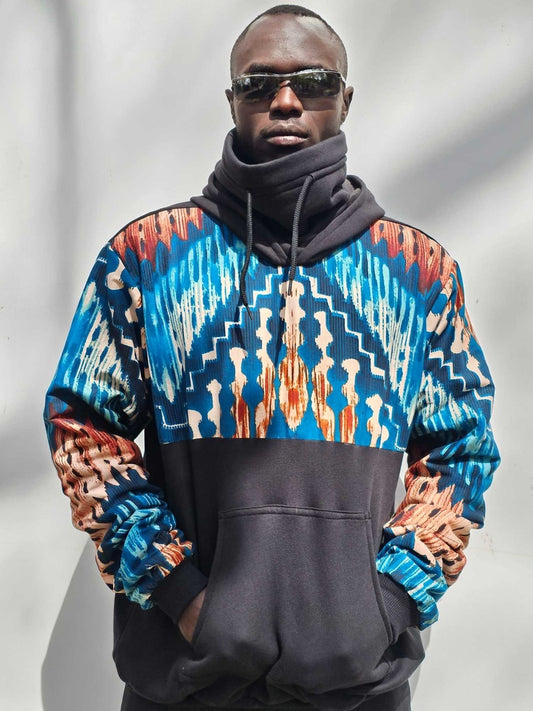 Fleece Hoodies With Batik Detail