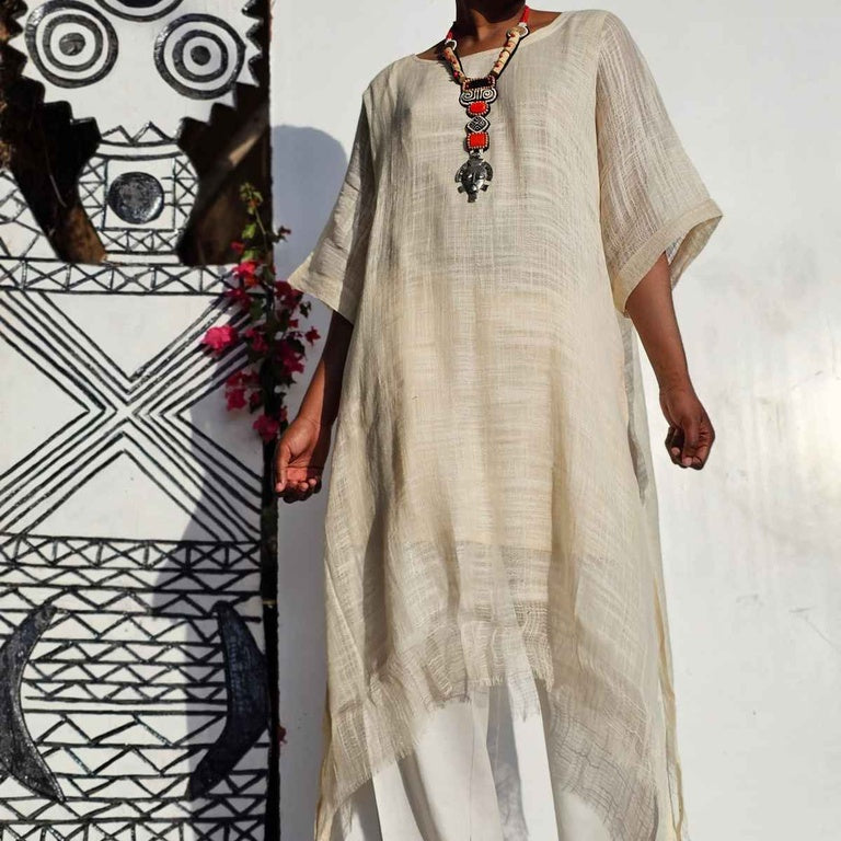 Linen Gauze Tunic - Champagne