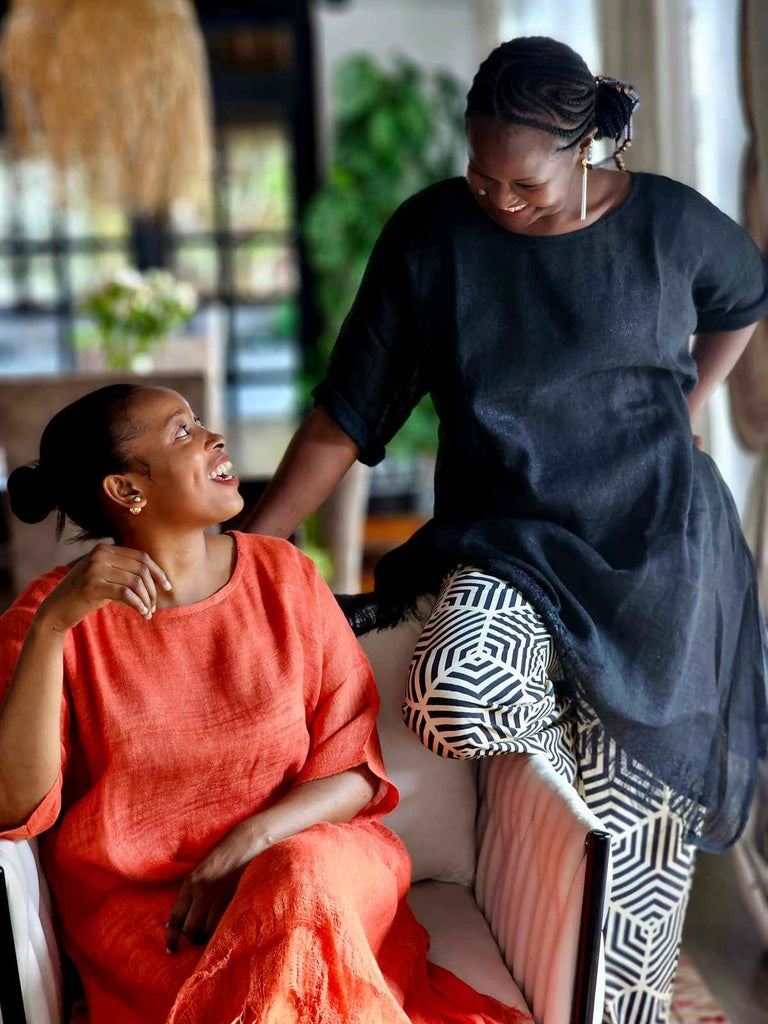 Linen Gauze Tunic - Black