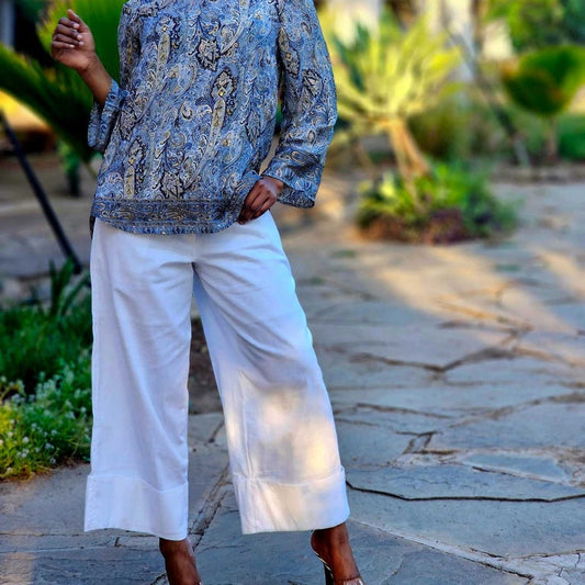 Nautica Pants White - Linen