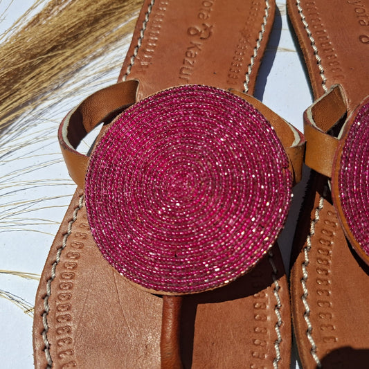 Maasai Sandals - Flamingo