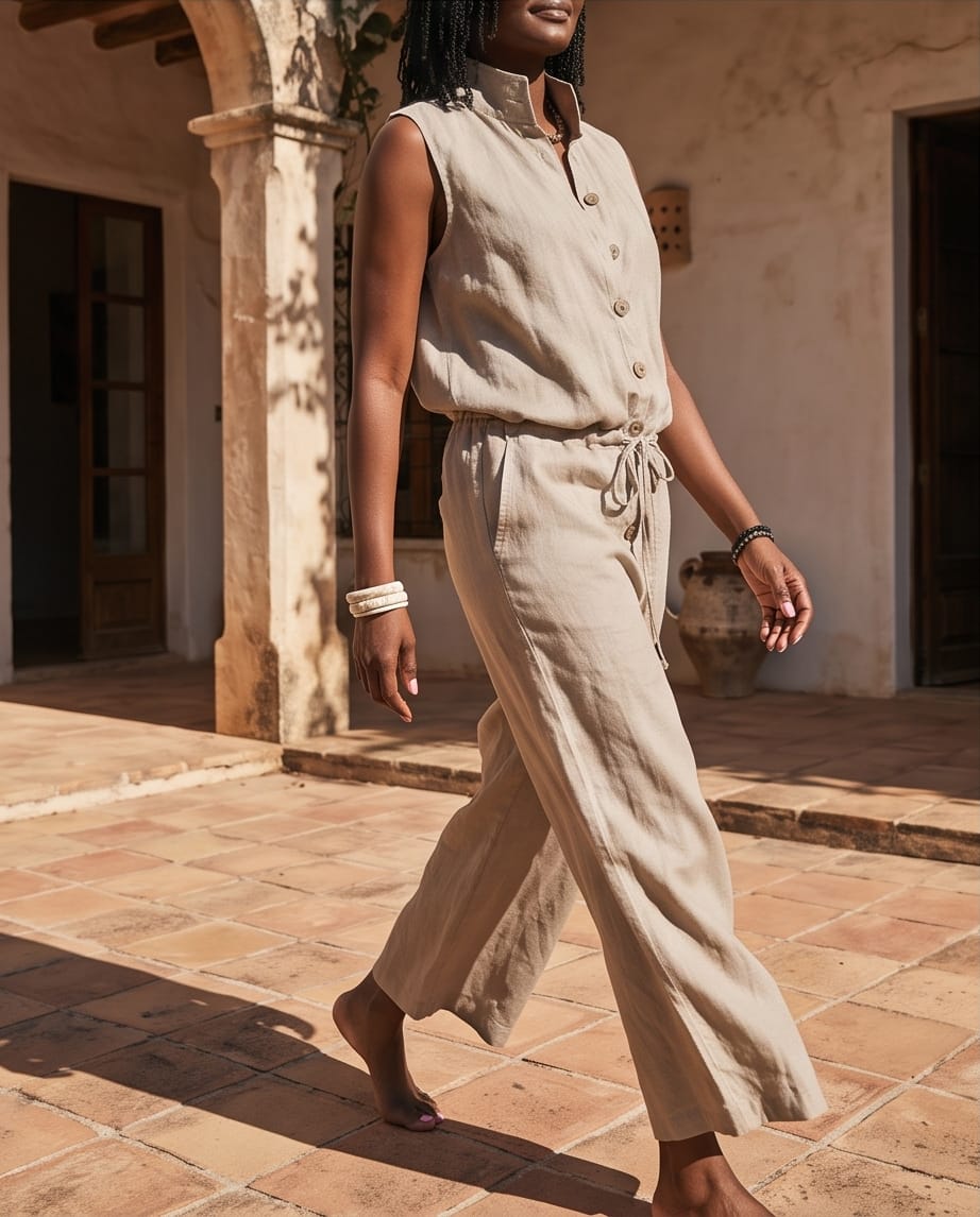 Monaco Jumpsuit - Linen
