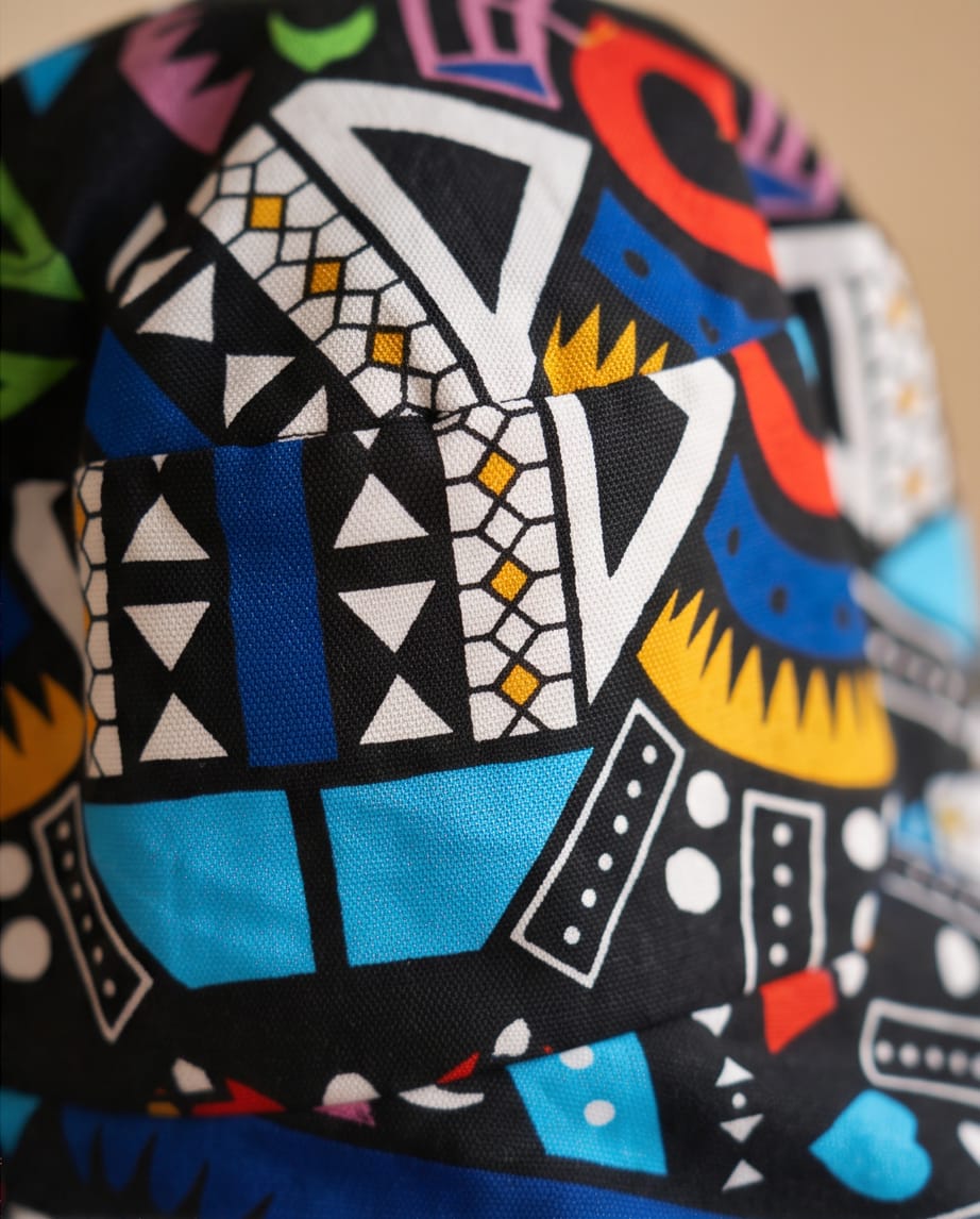 Reversable Bucket Hat - Tribal Blue