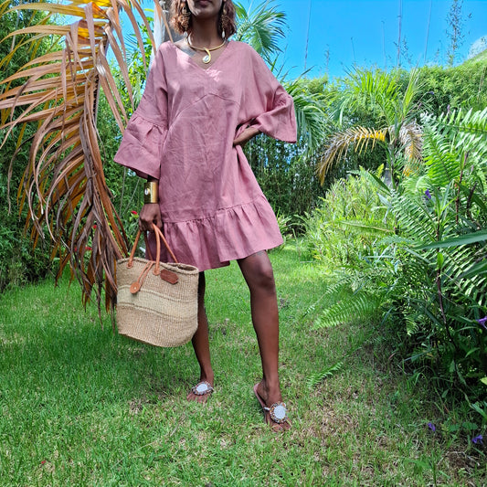 Malaika Dress Tulip - Linen