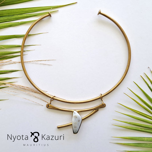 Brass necklace 163