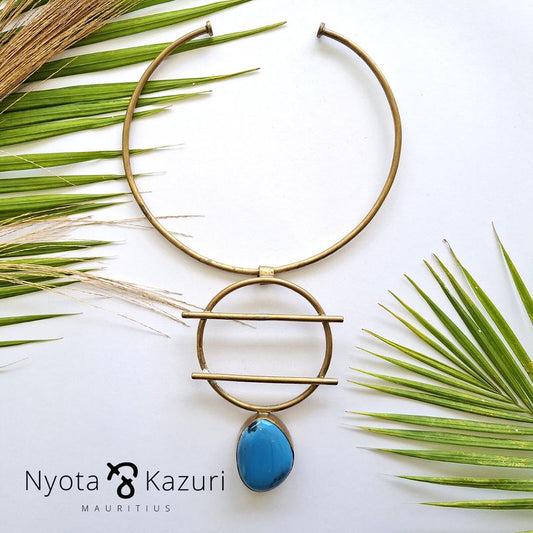 Brass necklace 124