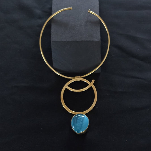 Brass necklace 118