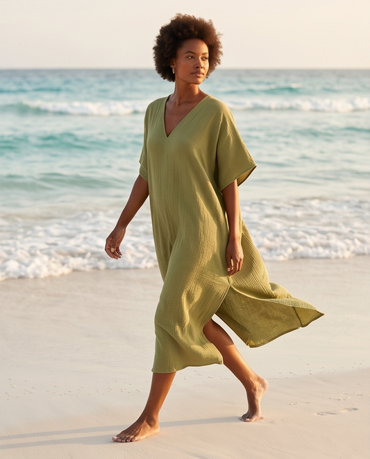 Diani Dress Olive - Cotton
