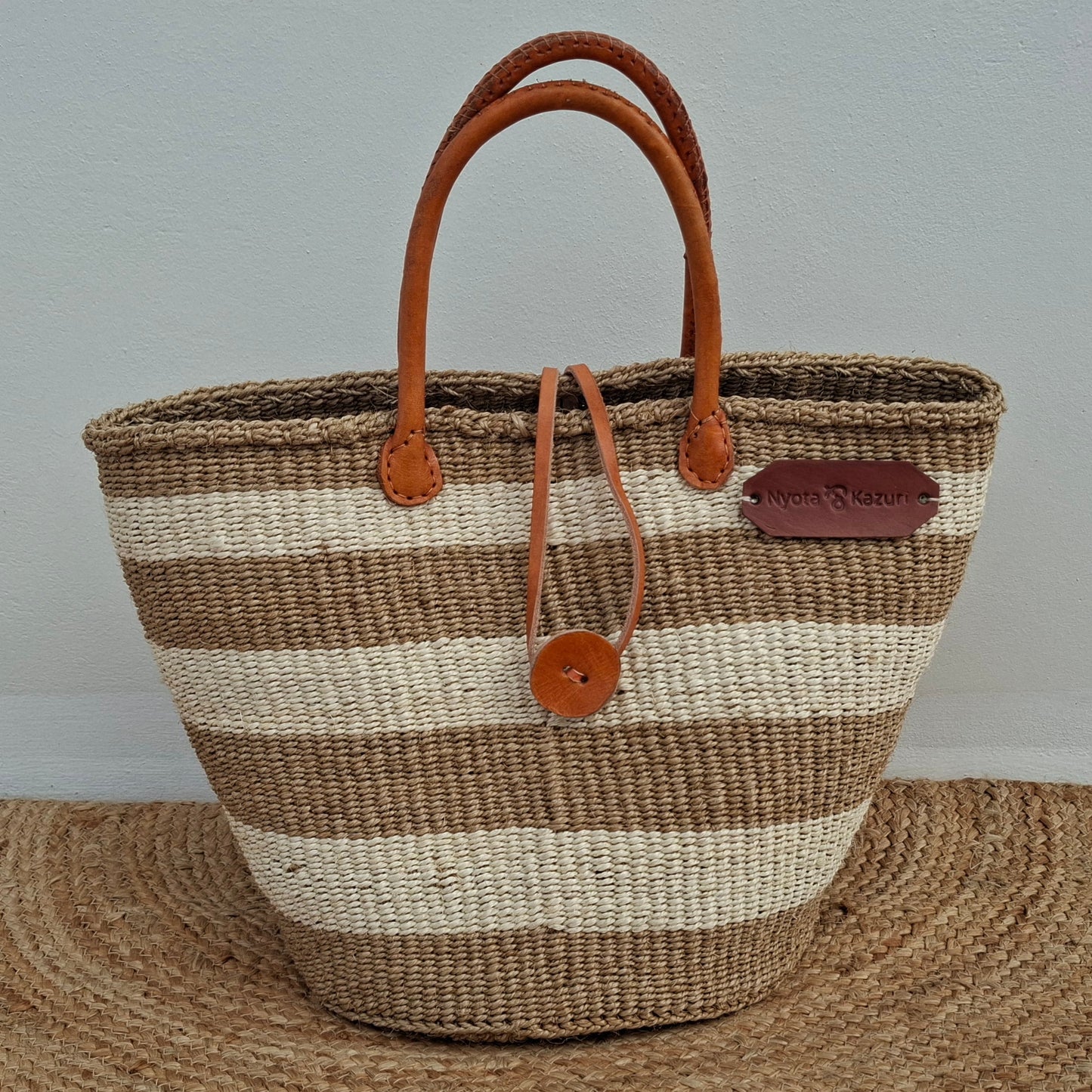 Sisal Bag 9 - Stripped Cream