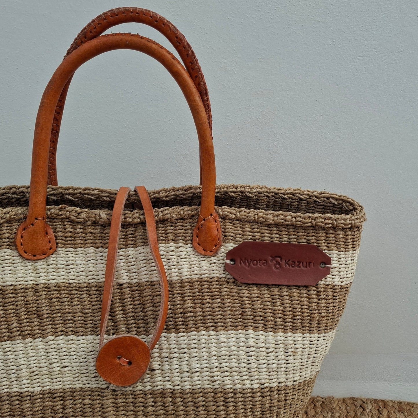 Sisal Bag 9 - Stripped Cream