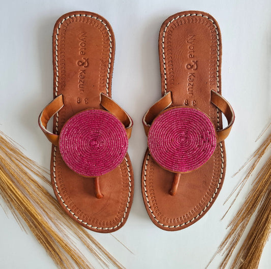Maasai Sandals - Flamingo