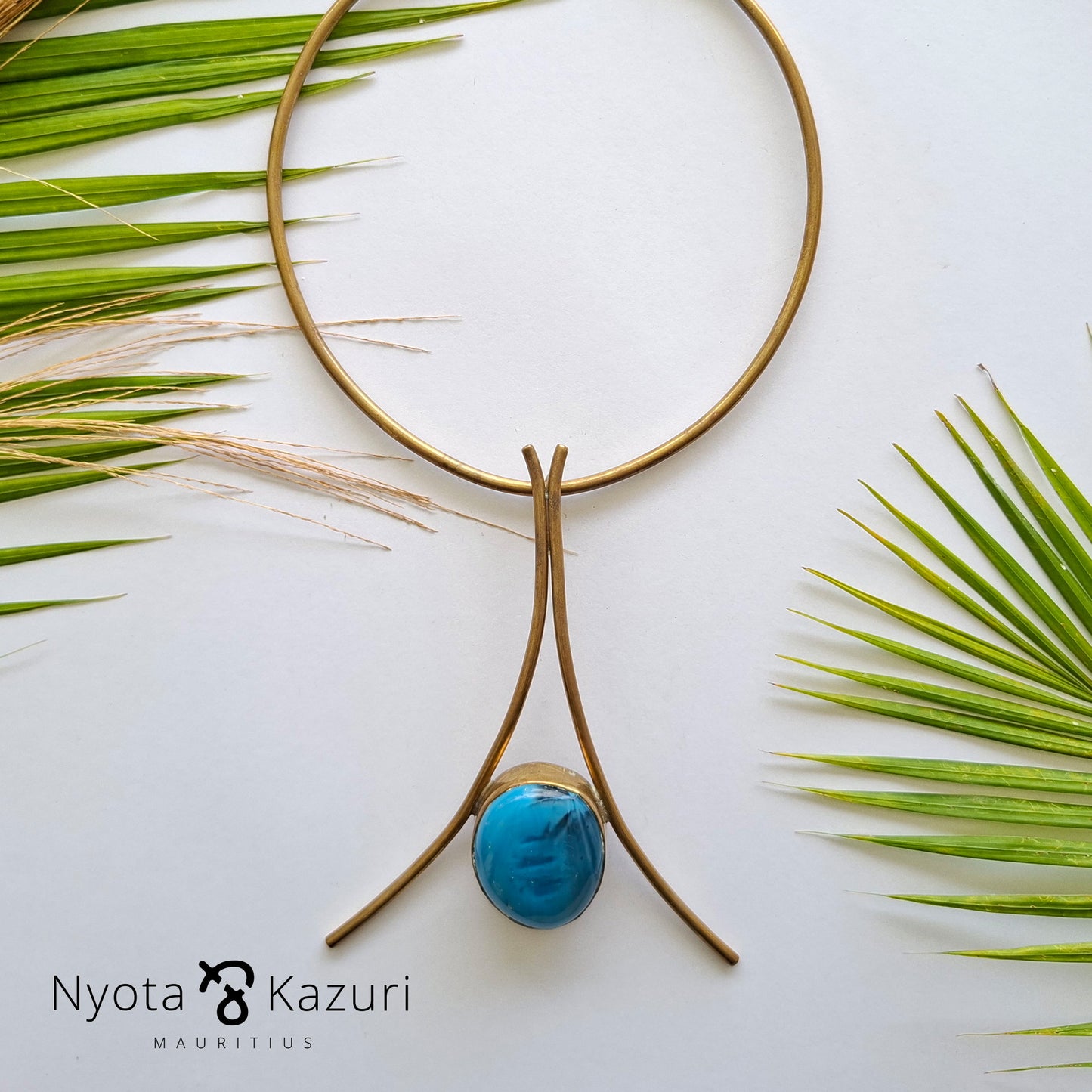Brass necklace 125