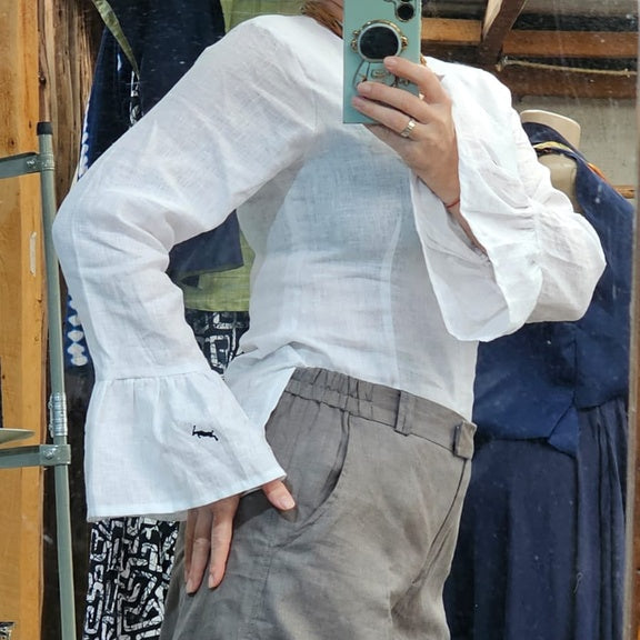 White Shirt Long Sleeve - Linen