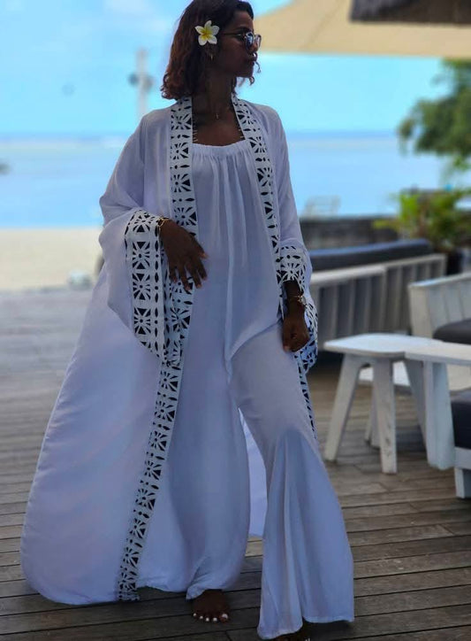Zuri Kimono - White Viscose