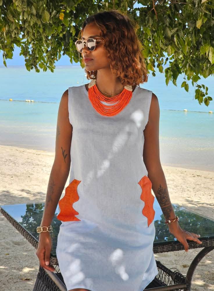 Wave Dress - Linen
