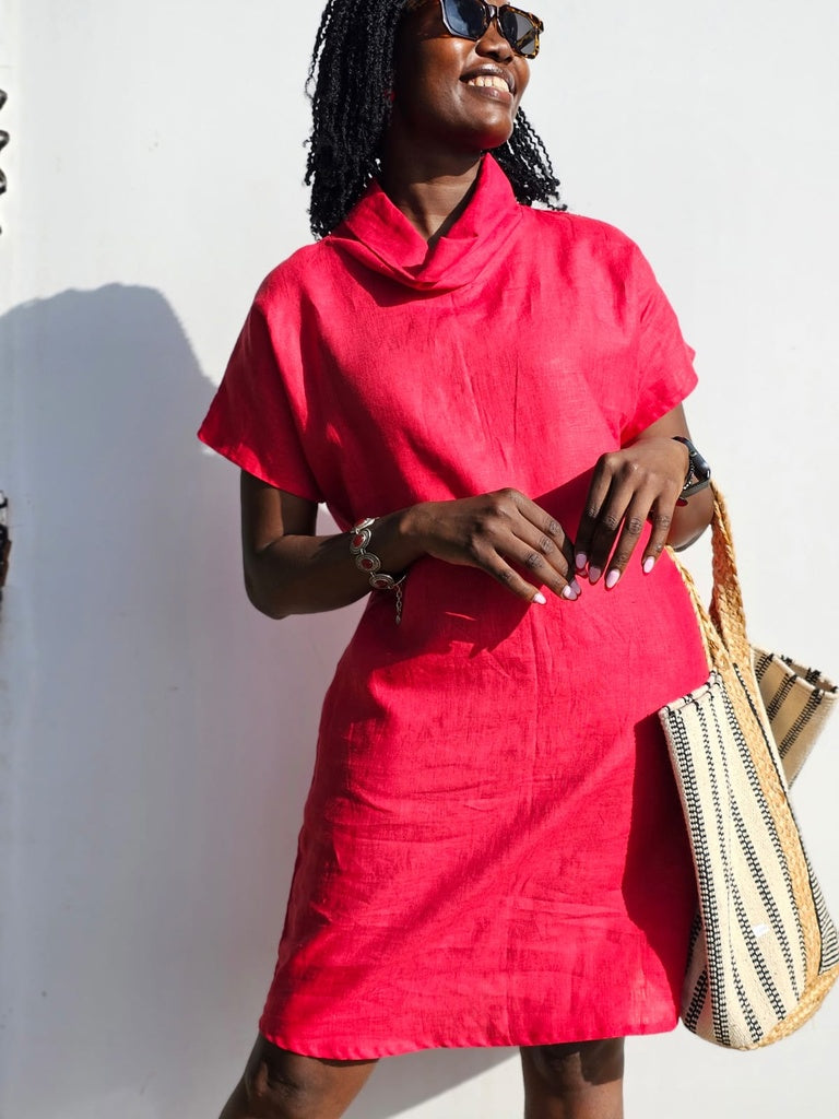 Turtelneck dress - Linen