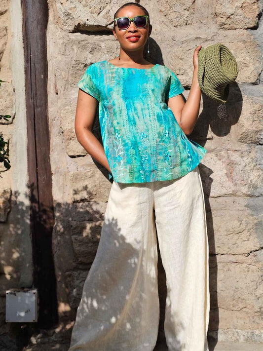 Palazzo Pants Champagne - Linen