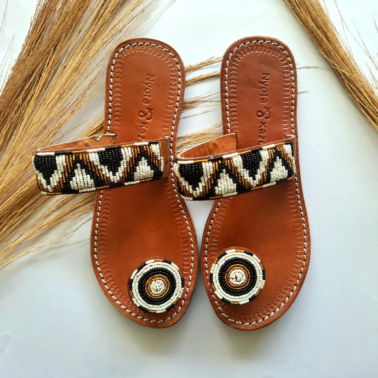 Maasai Sandals - Zebra