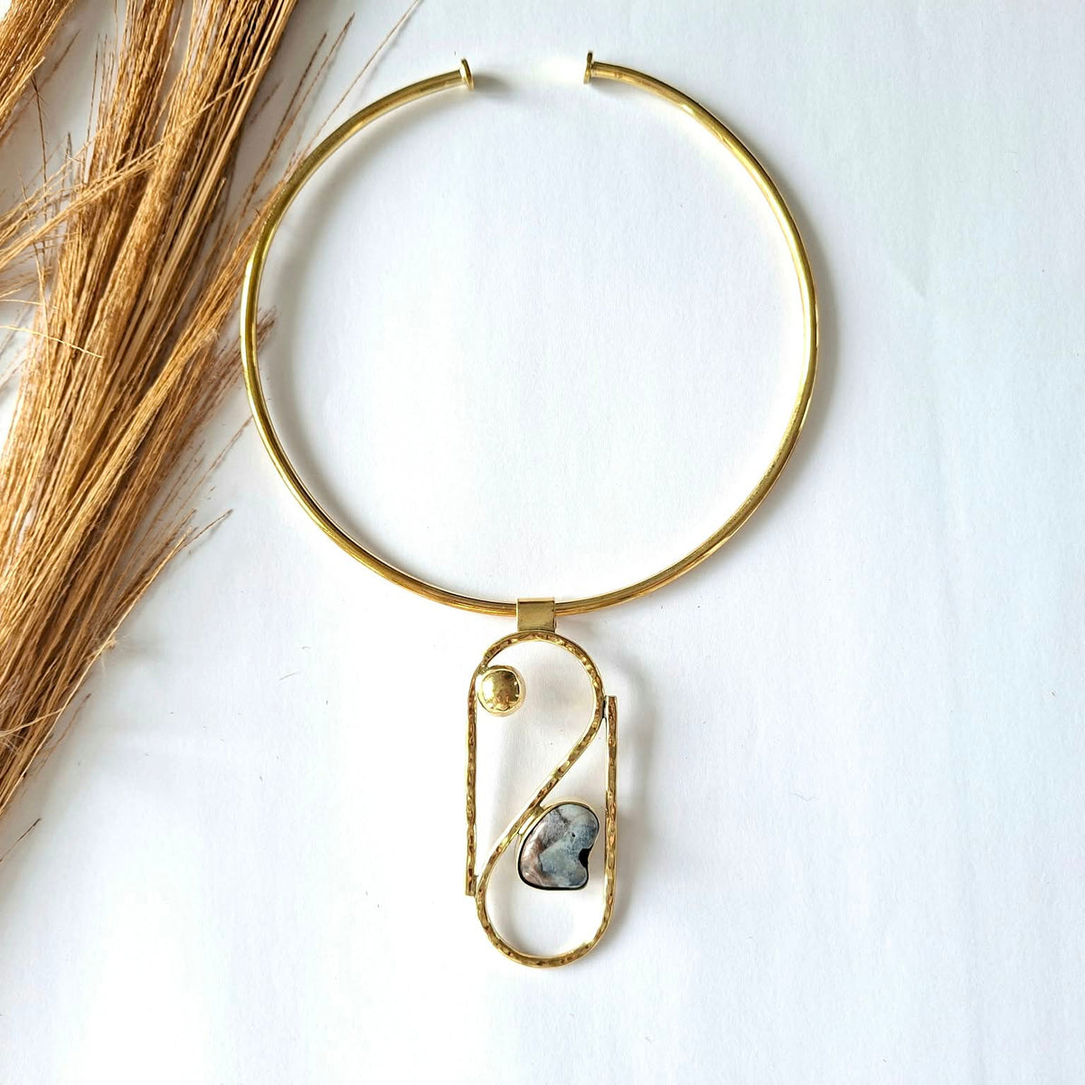 Brass necklace 249