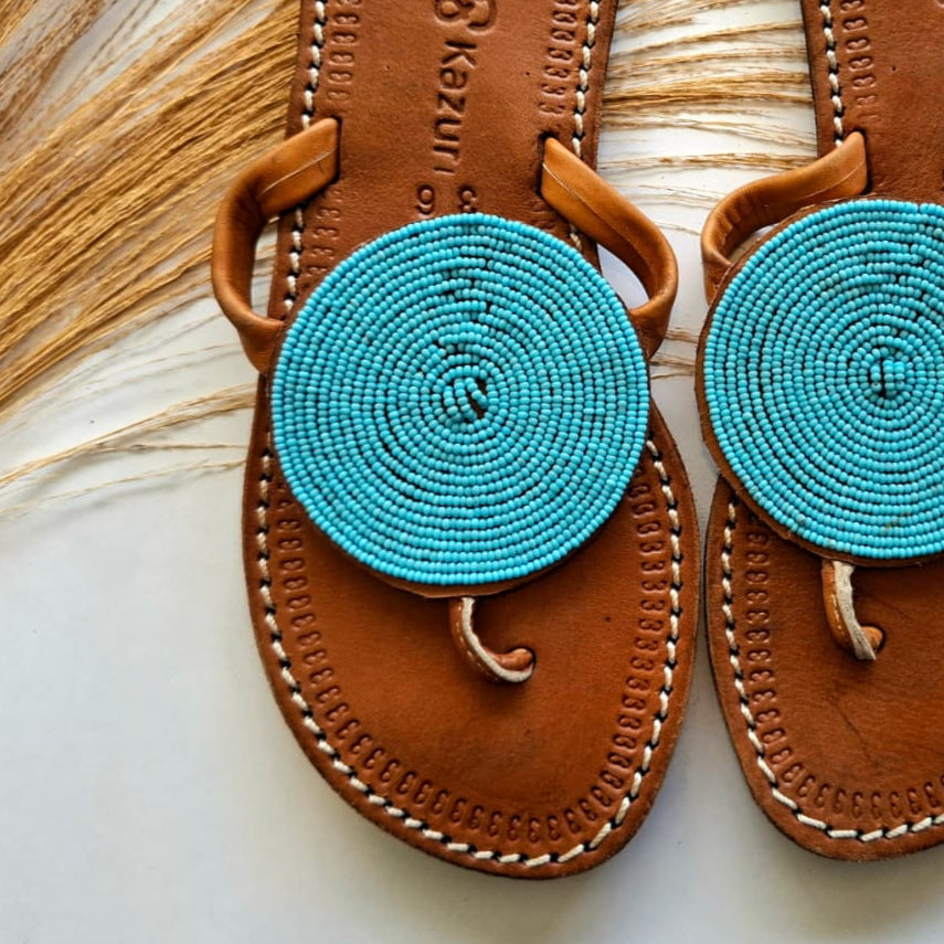 Maasai Sandals - Azure