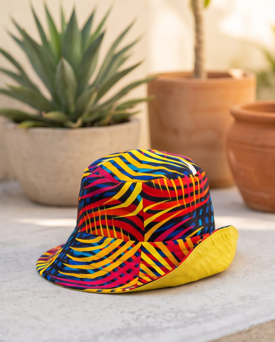 Reversable Bucket Hat - Rainbow Fern
