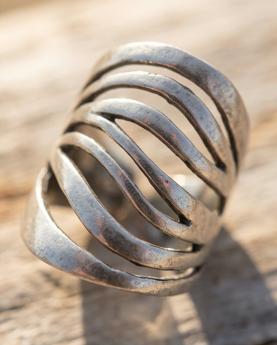 Silver-tone ring 296