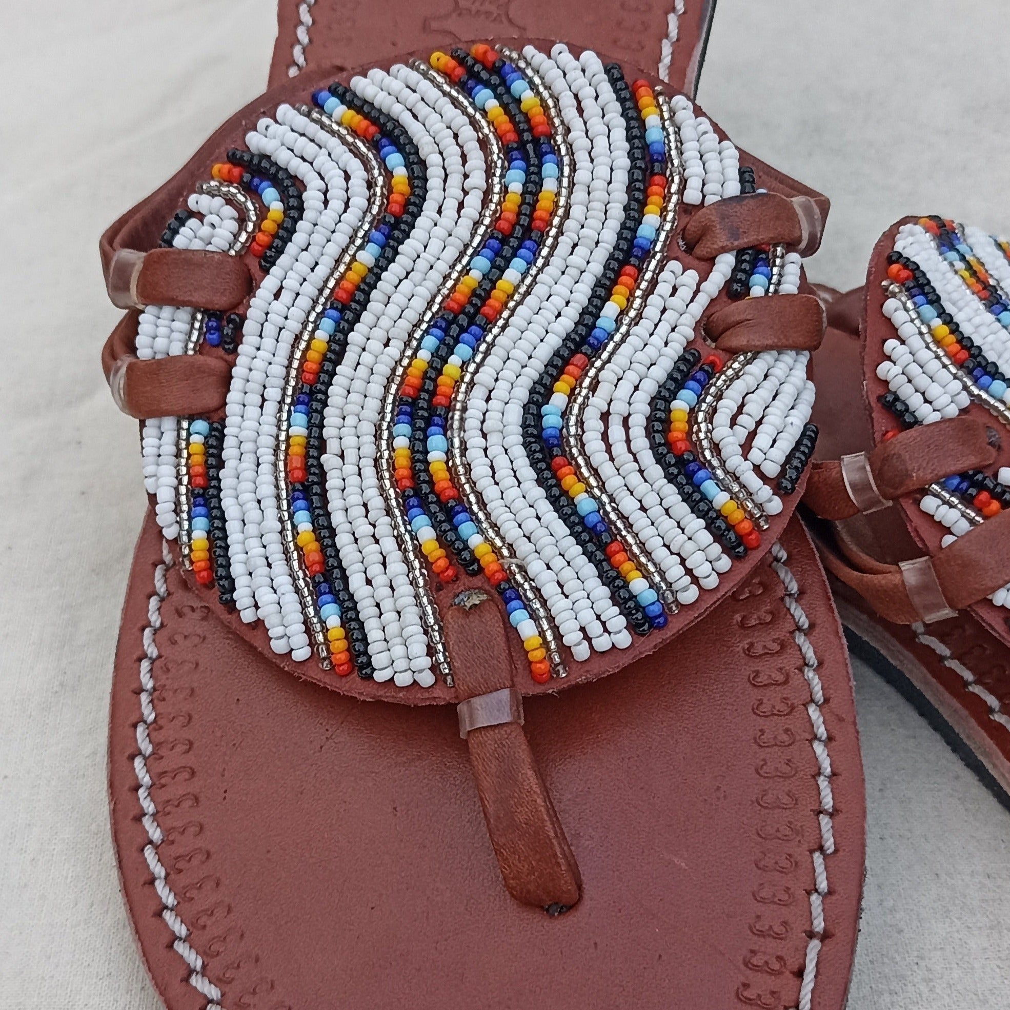 Mix Bag African Leather Sandals – Fatmatabeads